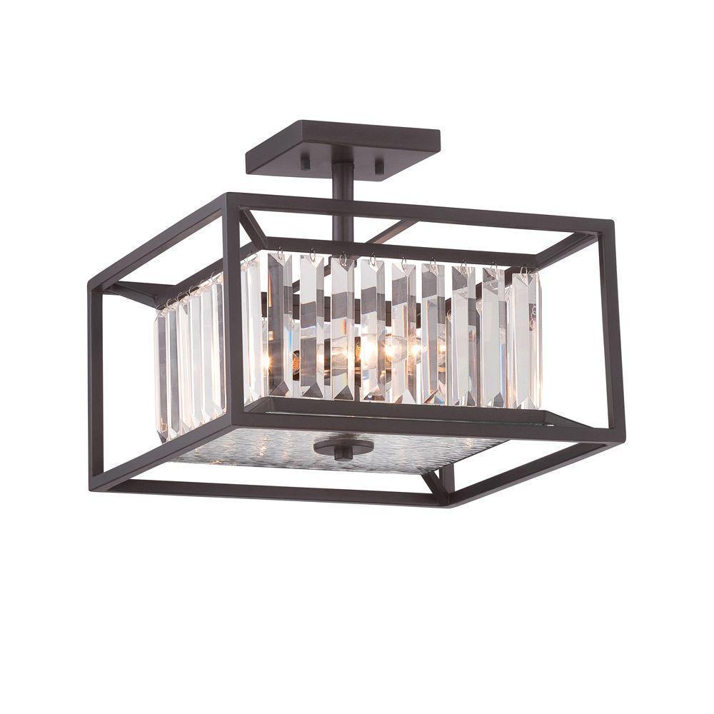 Designers Fountain 87411-VB Linares 3-Light Semi-Flush Ceiling Fixture