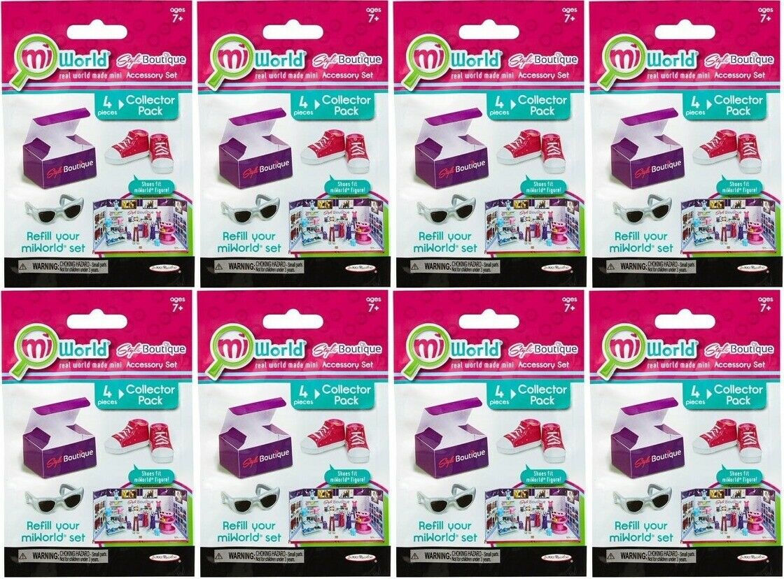LOT of 8 - MiWorld Style Boutique Accessory Refill Collector Packs - NEW!!
