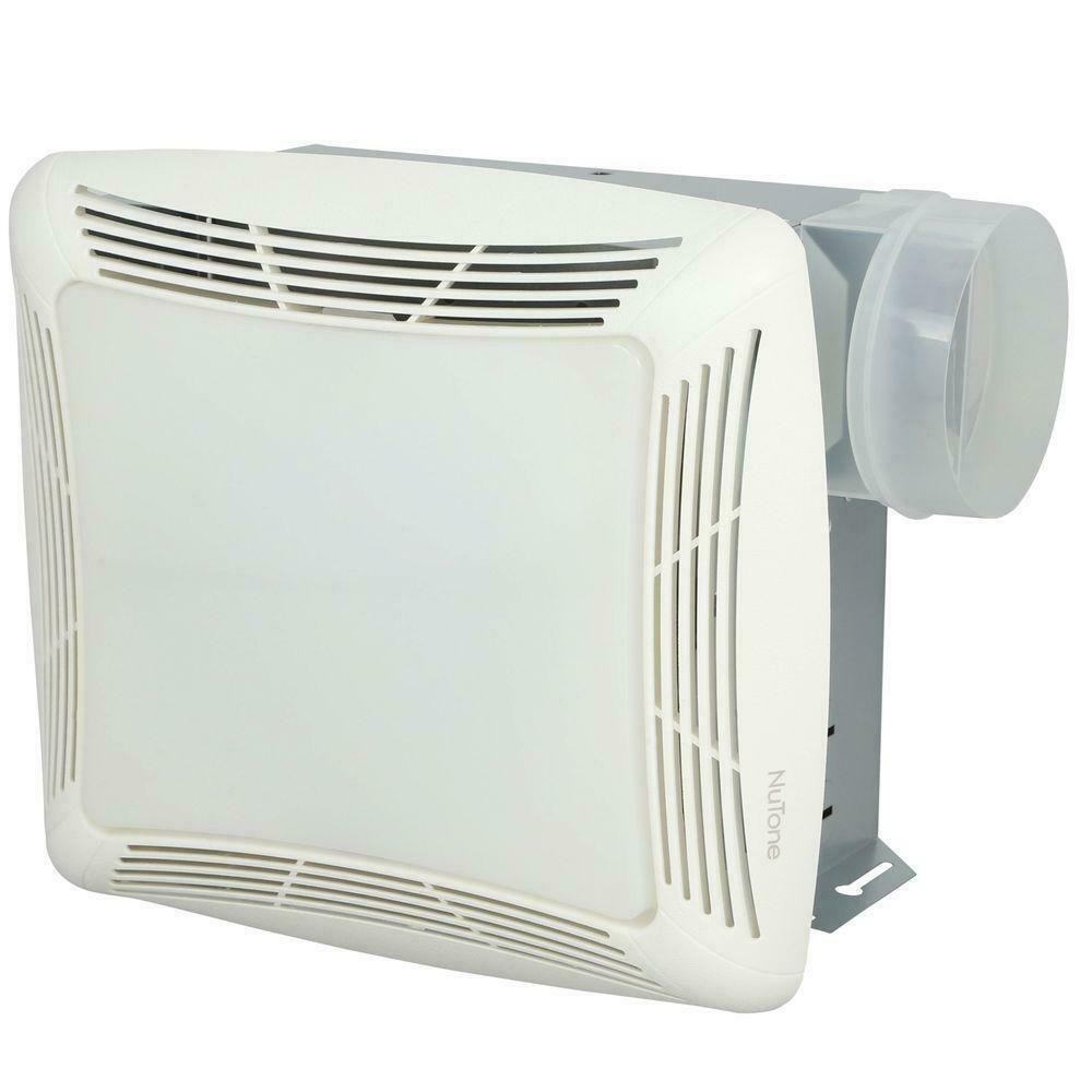 Ceiling Exhaust Fan 70 CFM Missing Light, White Grille and Bulb