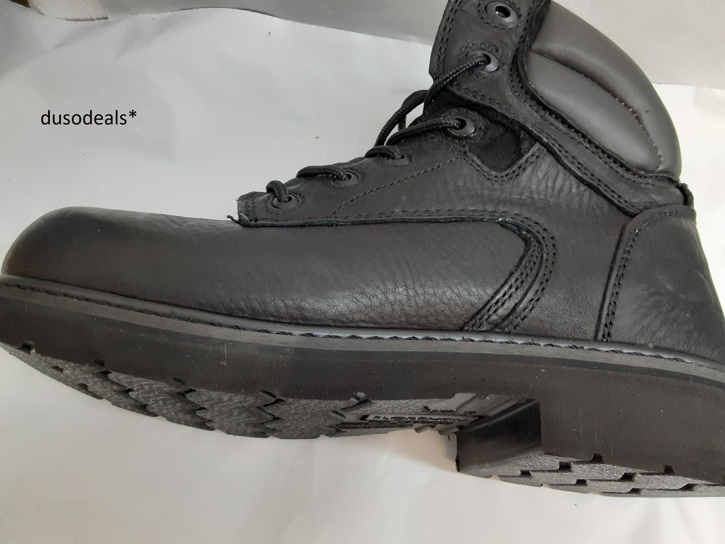 Florsheim 6" Black, Extra Wide, Goodyear Welt, Steel Toe, EH, FE685, Size 8D Men