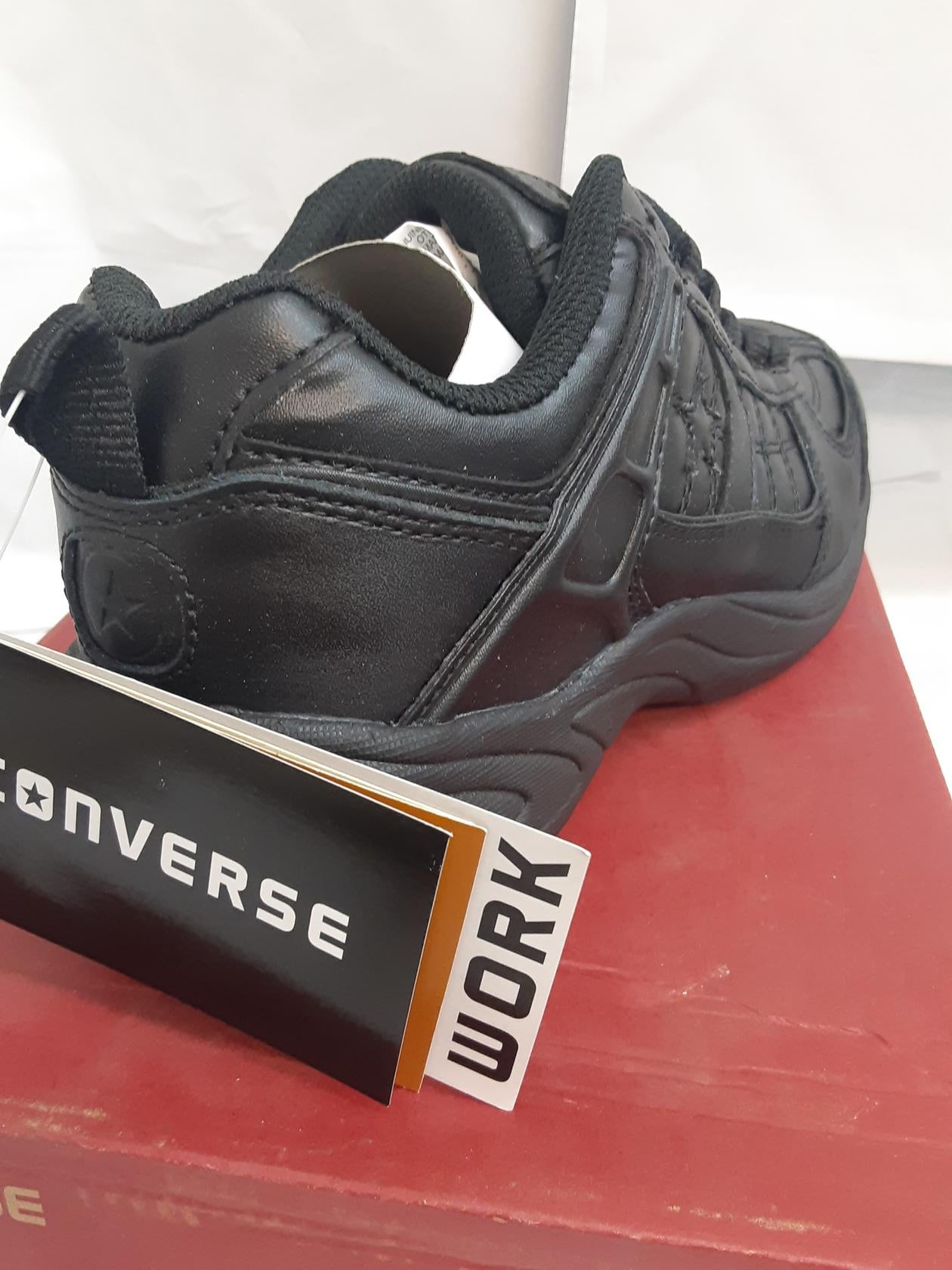 Converse Work 'SureShot' Black, Oxford- Men: 5/ Women:7 Wide, Soft Toe, SR- NEW