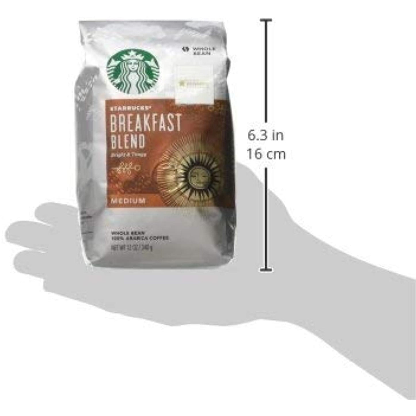 12 PACK Starbucks Breakfast Medium Roast Whole Bean Coffee Best By August 2020