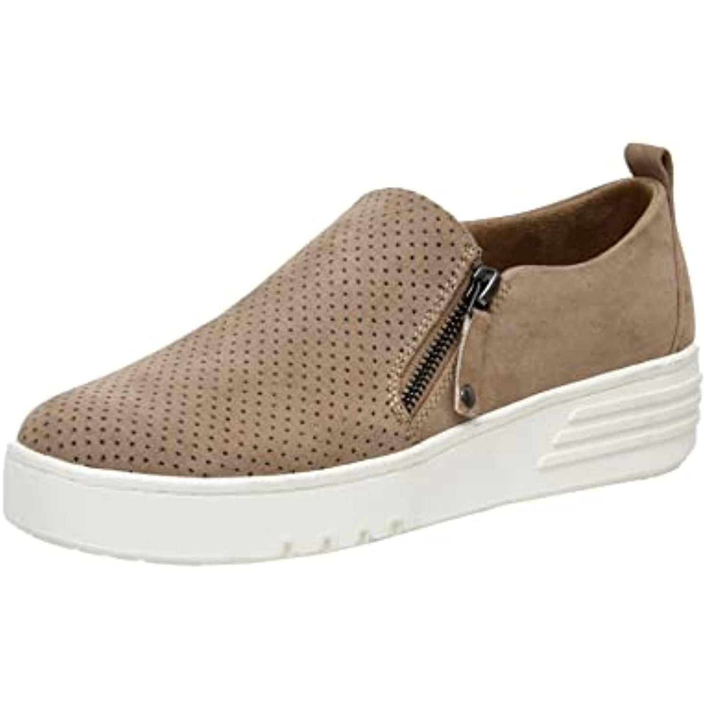 CUSHIONAIRE Women's Nissa Casual Zipper Slip on with +Memory Foam & Wide Widths