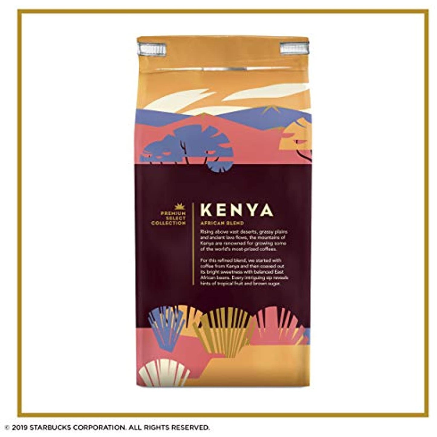12 PACK Starbucks Kenya African Blend Coffee, Whole Bean Best Before May 2020