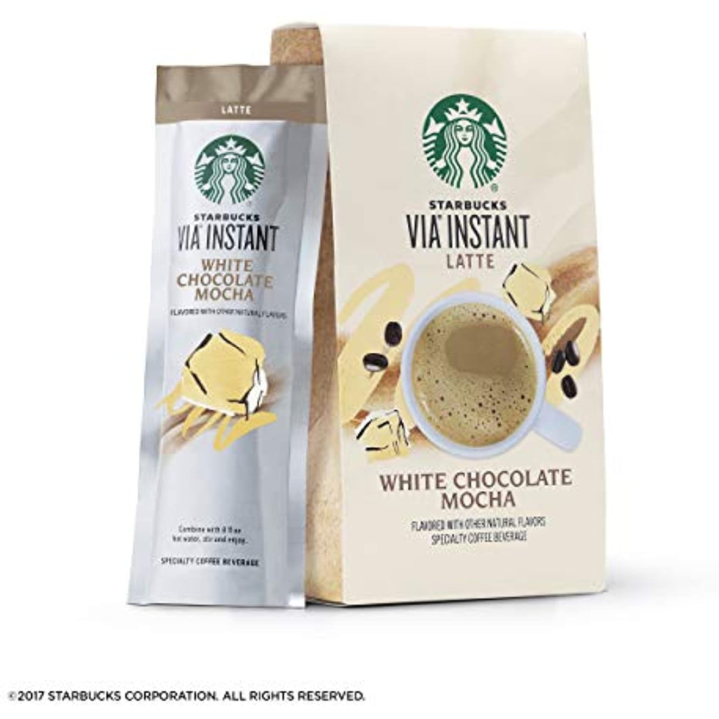12 Boxes Starbucks Via White Chocolate Mocha Latte Flavor 60 Packs Best By 1/21