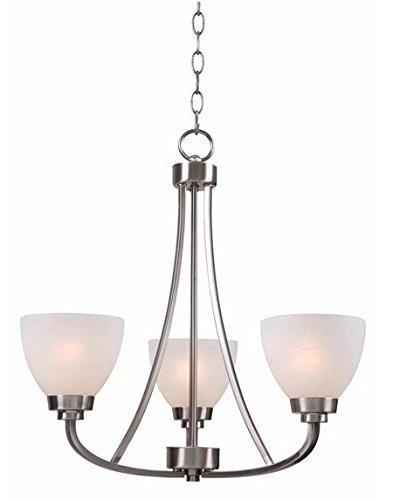 Hampton Bay Hastings 3-Light Brushed Steel Chandelier MISSING 1 GLASS