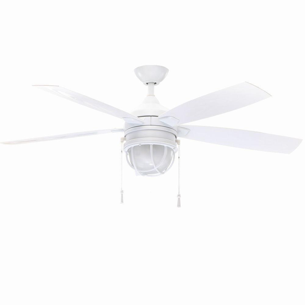 Hampton Bay Seaport 52 In. Indoor/outdoor White Ceiling Fan