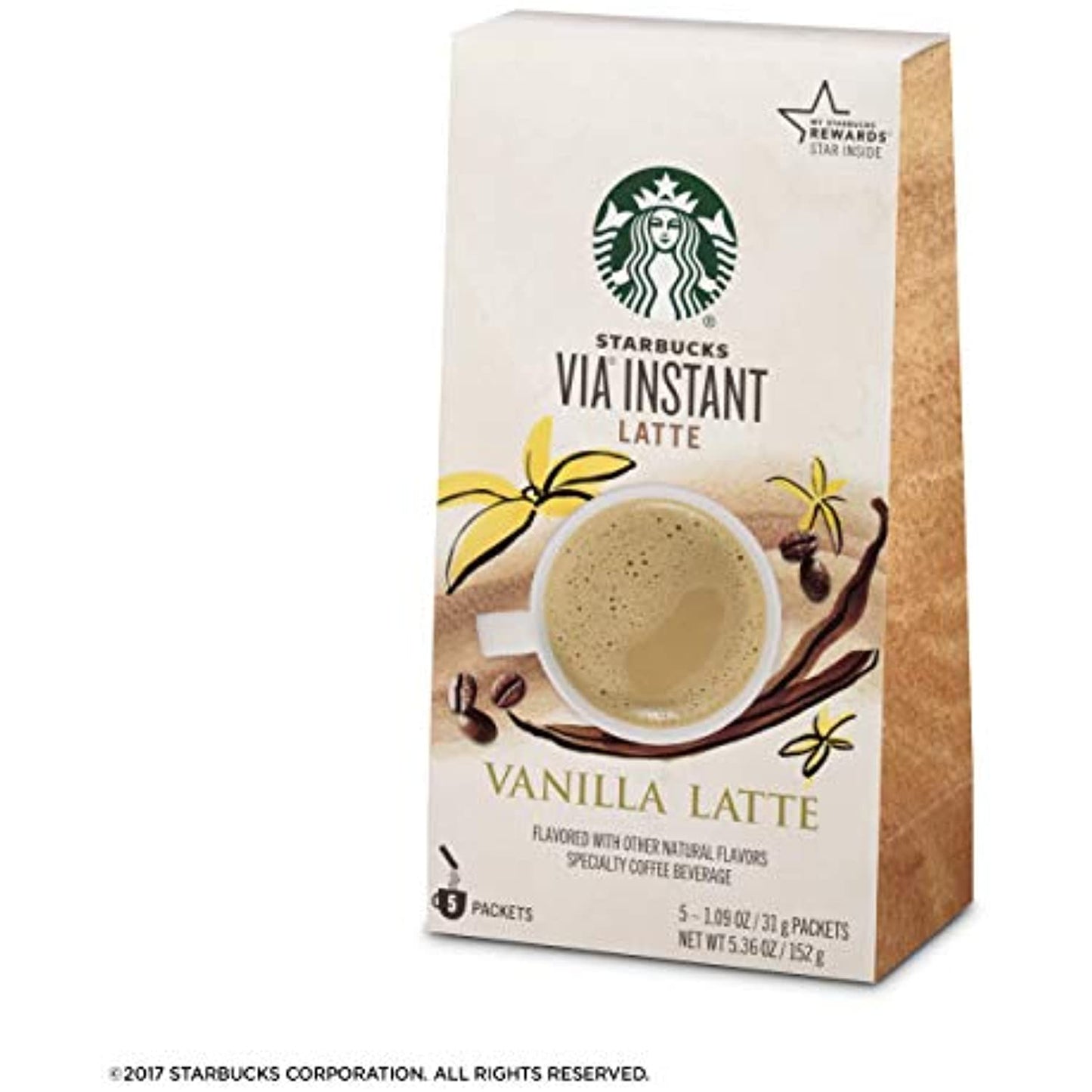 12 Boxes Starbucks VIA Instant Latte Vanilla 5 Packets Each 60 Total BBD 1/2021