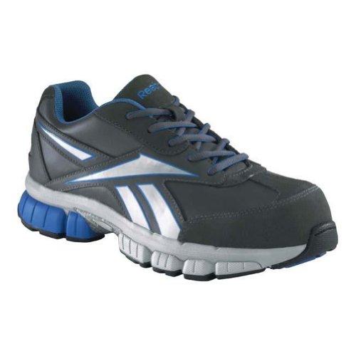 Reebok Men's Ketia Composite Toe Sneaker Grey/Blue 8.5 W