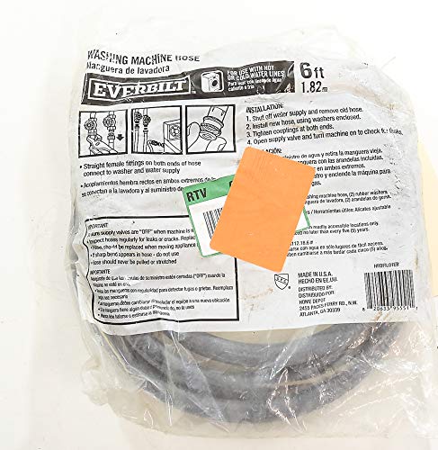 Everbilt 1001 298 165 6 ft. Wash Machine Fill Hose 1/pkg