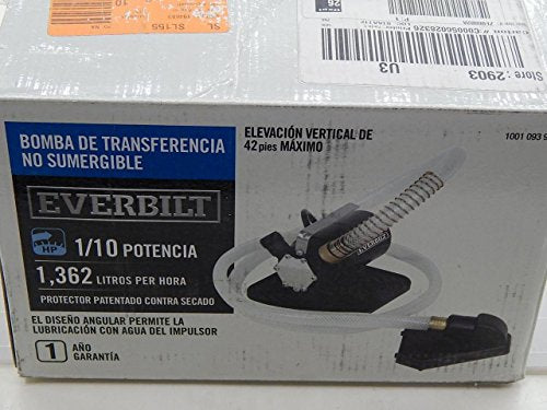 Everbilt, ZE00802A, 0.1 HP Non-Submersible Transfer Pump