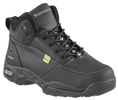 Converse Men's 6" Steel Toe Internal Met Guard Hikers Black, BLACK, 8.5