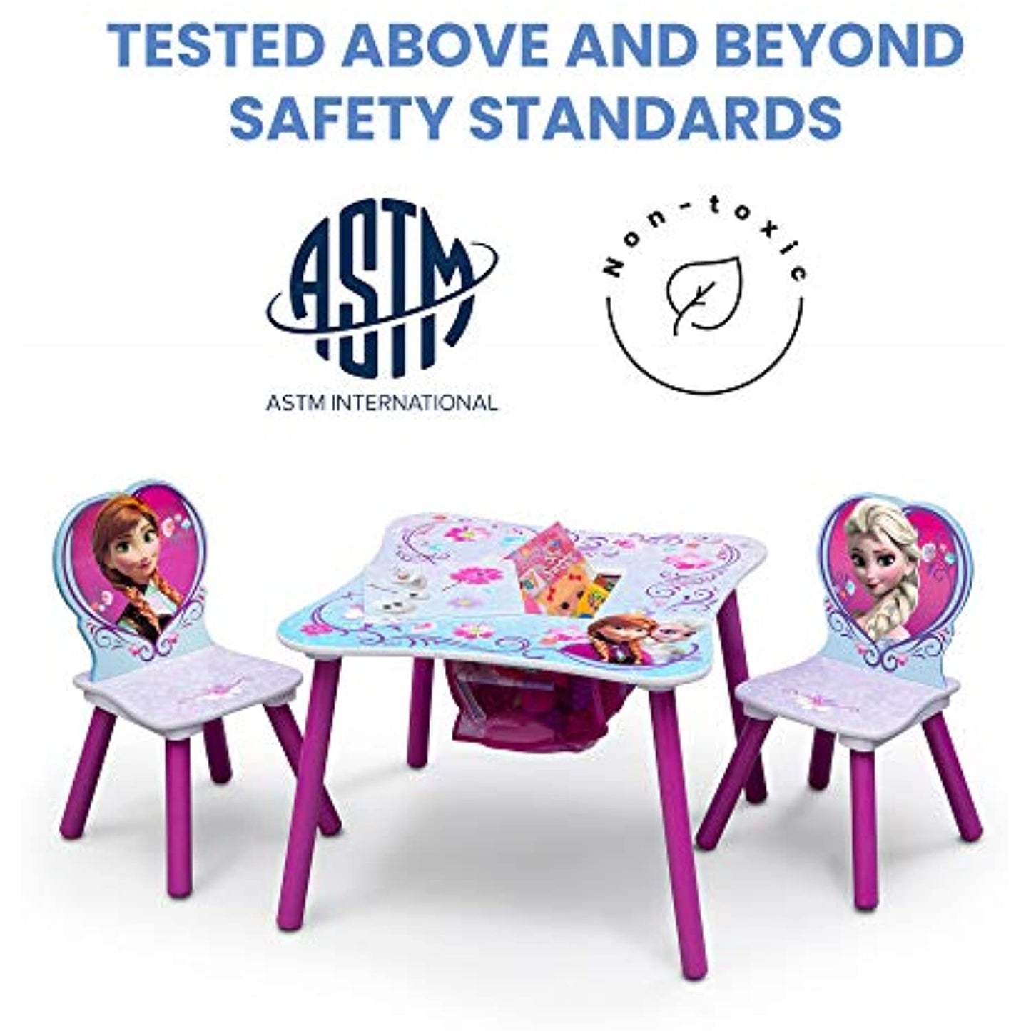 Delta Children Kids Table and 2 Chair Set With Storage, Disney Frozen II (NEW)