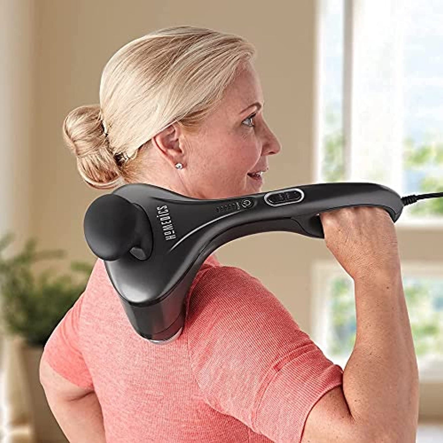 HoMedics Dual Temp Handheld Percussion Massage | 5 Speed Settings, 3