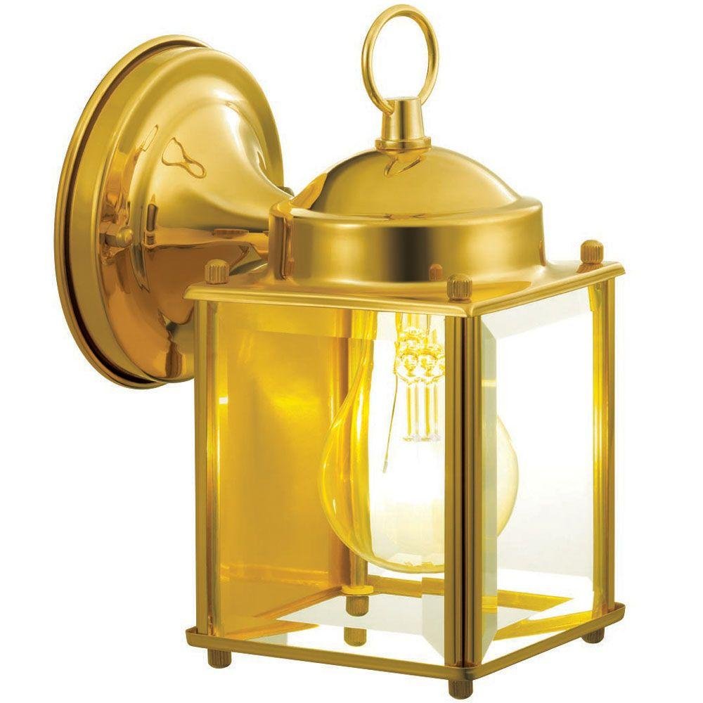 Hampton Bay Transitional Collection, Exterior Coach Light 24989, polished brass