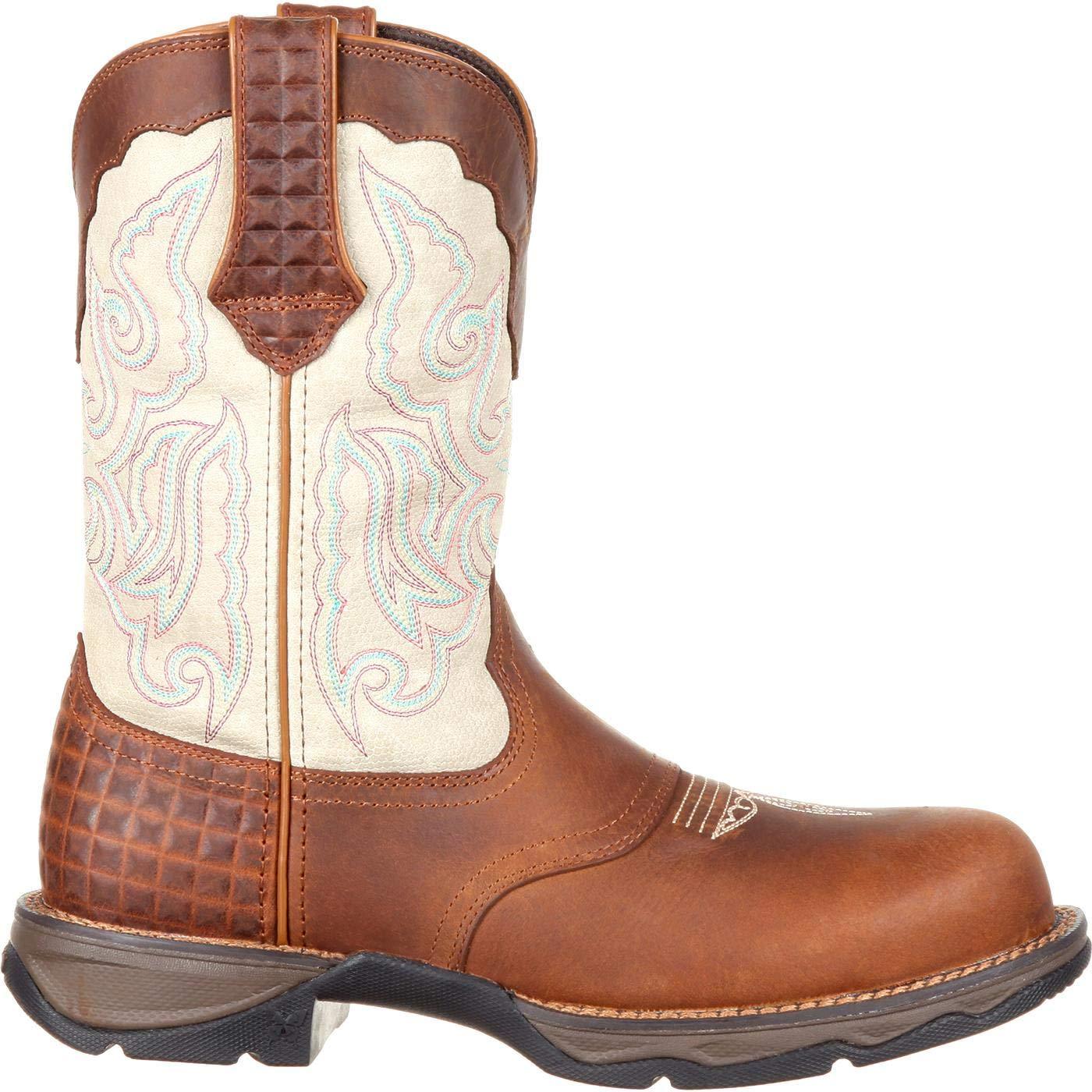 Durango Women's DRD0194 Western Boot, Dark Brown/Cream, 6 M US