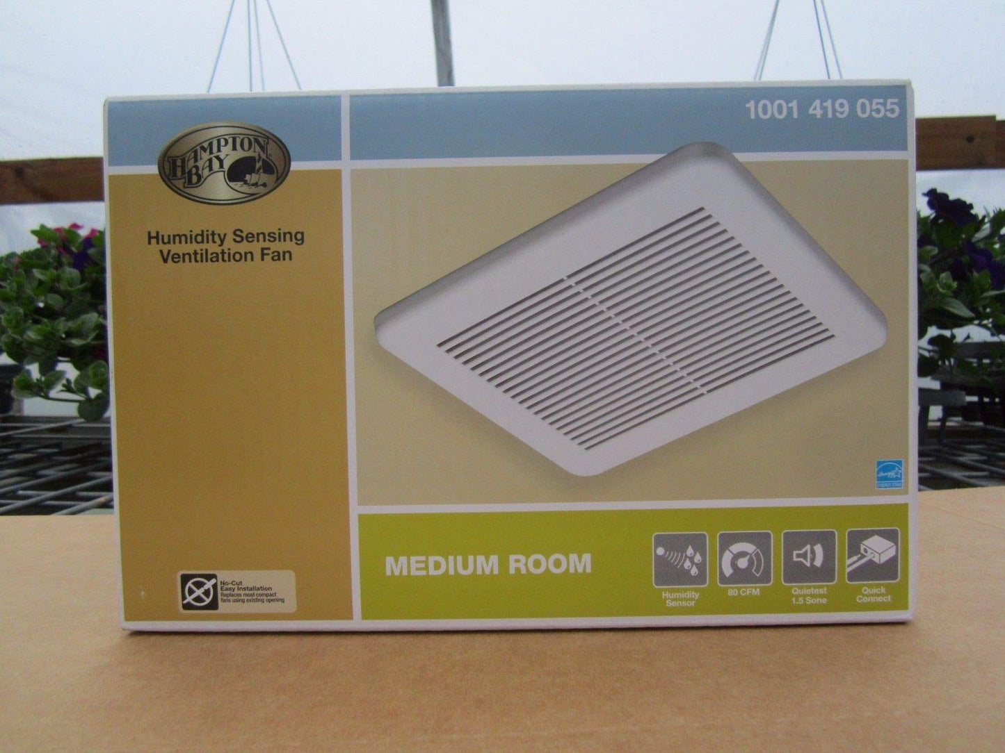 Hampton Bay 80 CFM No Cut Ceiling Humidity Sensing Bath Fan