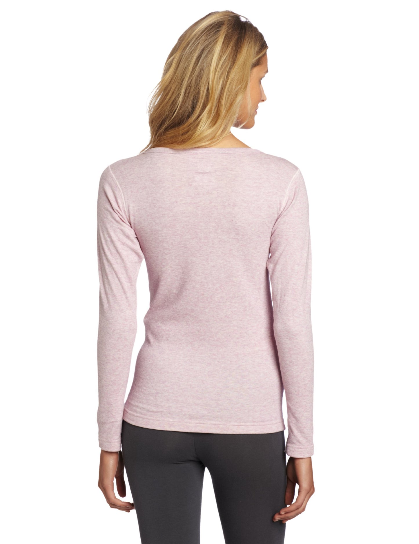 Duofold Women's Mid Weight Double Layer Thermal Shirt, Berry Pink Heather, Large