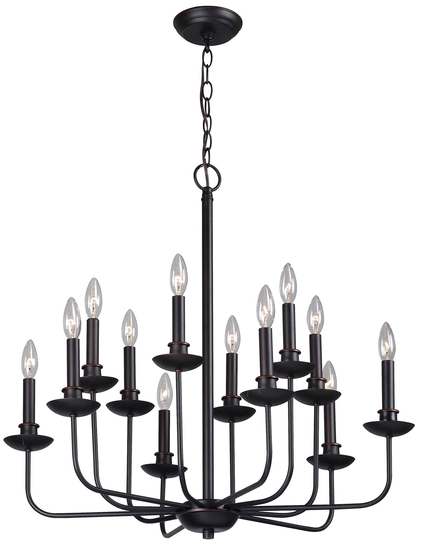 World Imports Lighting 3452-29 Colonial 12-Light Chandelier
