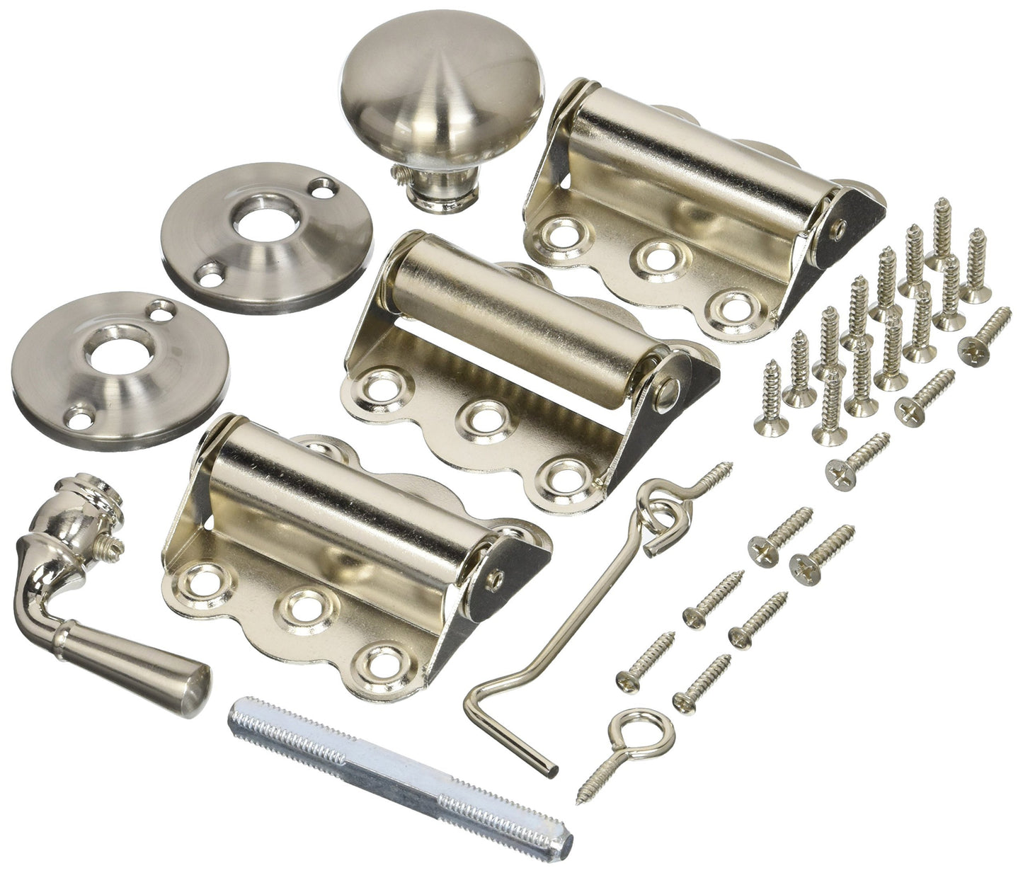 HAMPTON PRODUCTS-WRIGHT V321SN Satin Nickel Vinyl Or Wood Door Hardware SN Screen DR HDWE Set