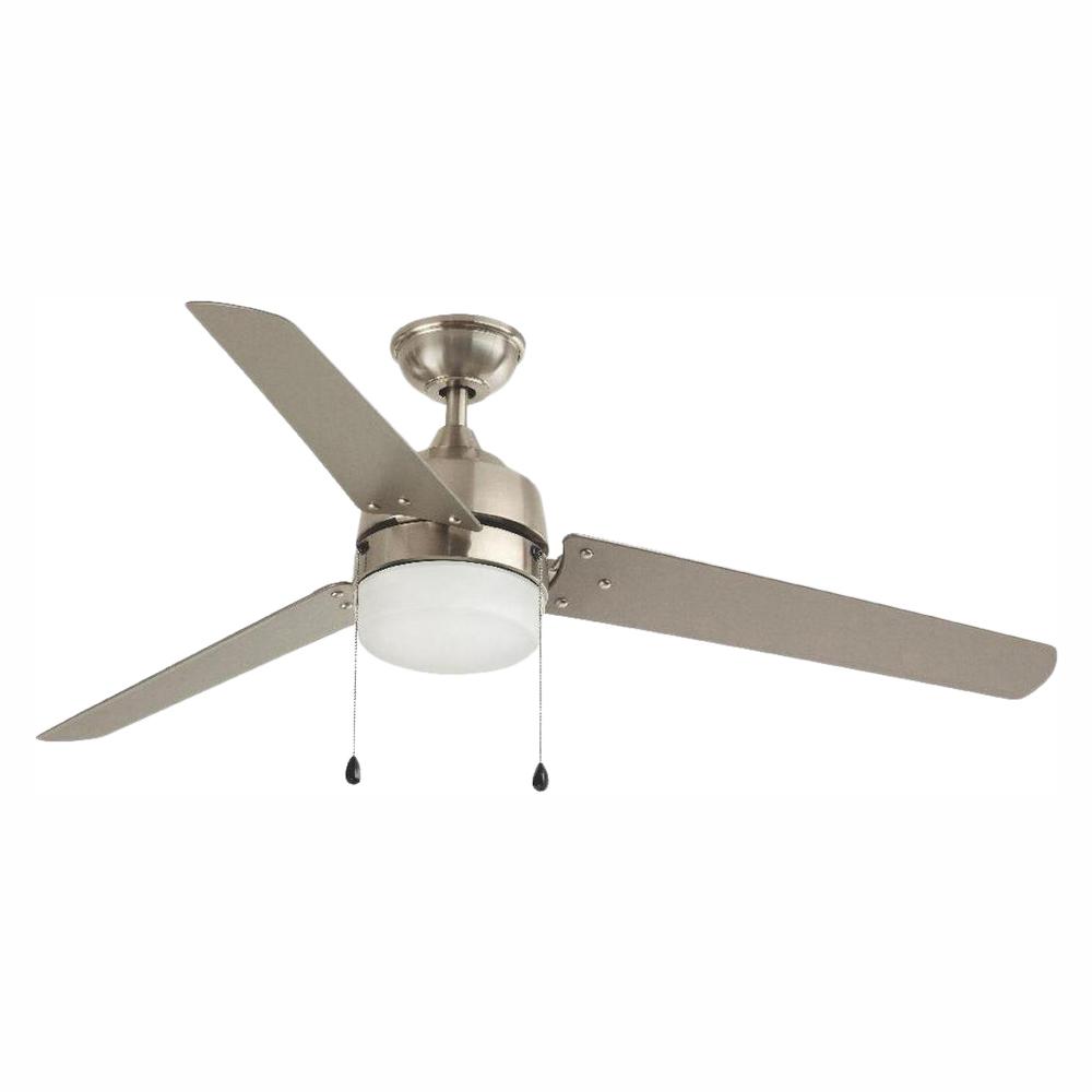Home Decorators Collection Carrington 60 in. Integrated LED Indoor/Outdoor Brushed Nickel Ceiling Fan with Light Kit