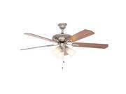 Hampton Bay Glendale 52 in. LED Indoor Brushed Nickel Ceiling Fan