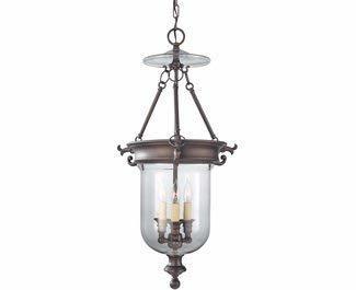 Feiss F2802/3ORB Luminary Glass Candle Chandelier 3-Light 180watts Bronze