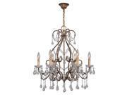 World Imports Grace Collection 6-Light Antique Gold Indoor Chandelier