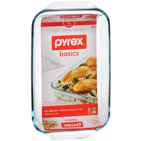 LOT OF 2 Basics 3-quart Oblong Baking Dish – Clear