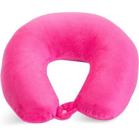Worlds Best Signature Fiber Filled Neck Pillow Pink