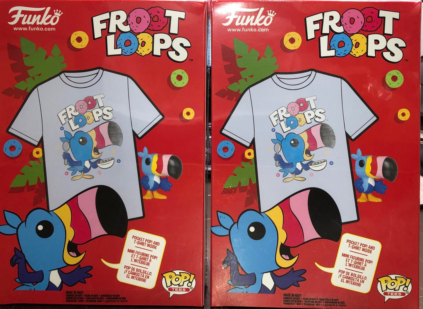 Funko Ad-Icons Fruit Loops Cereal Box - Pocket Pop & Tee Size Medium (Pack of 2)