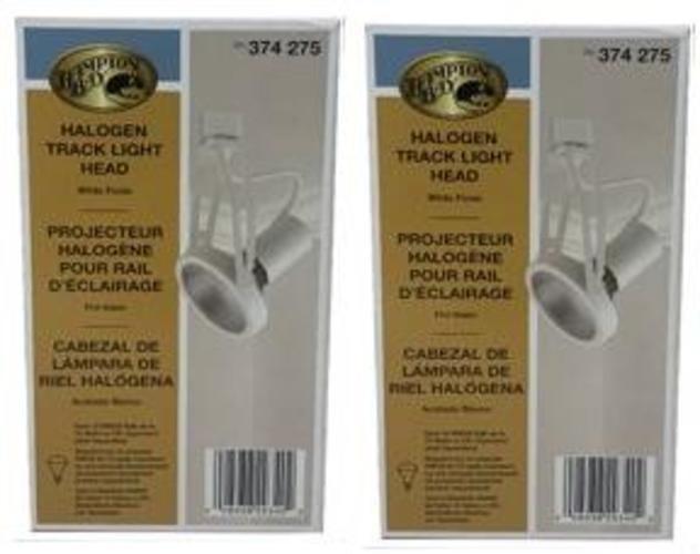 Hampton Bay Halogen Track Light Head White Finish PAR38 75w Max Compatible*2pack