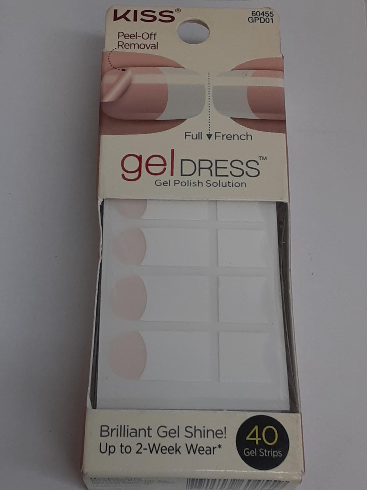 Kiss Gel Dress (60455 GlistenUp) 20 full/20 french Gel Strips (1)