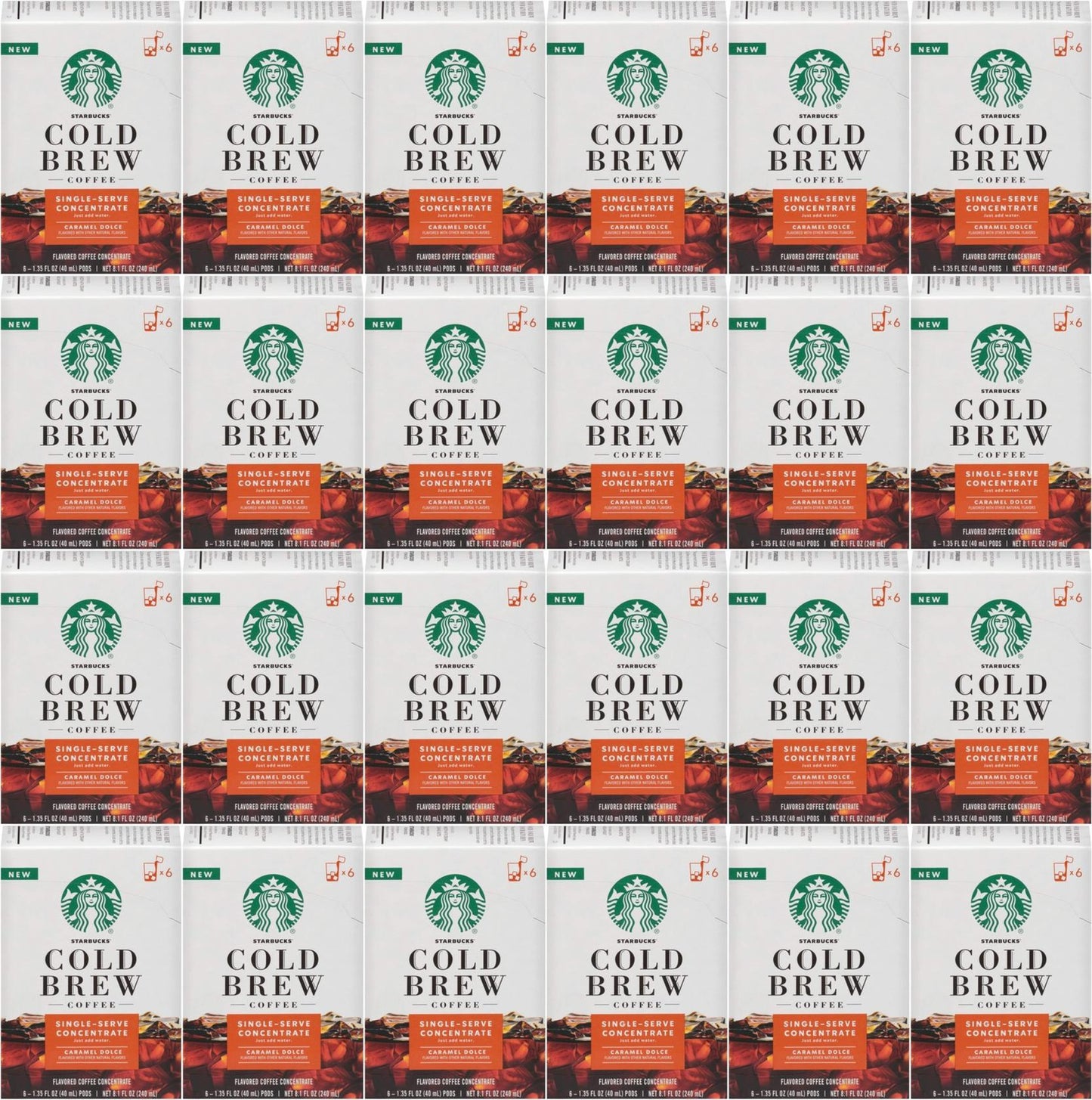 144 Pods Starbucks Cold Brew Caramel Dolce Concentrate Pods Best By 11/2020