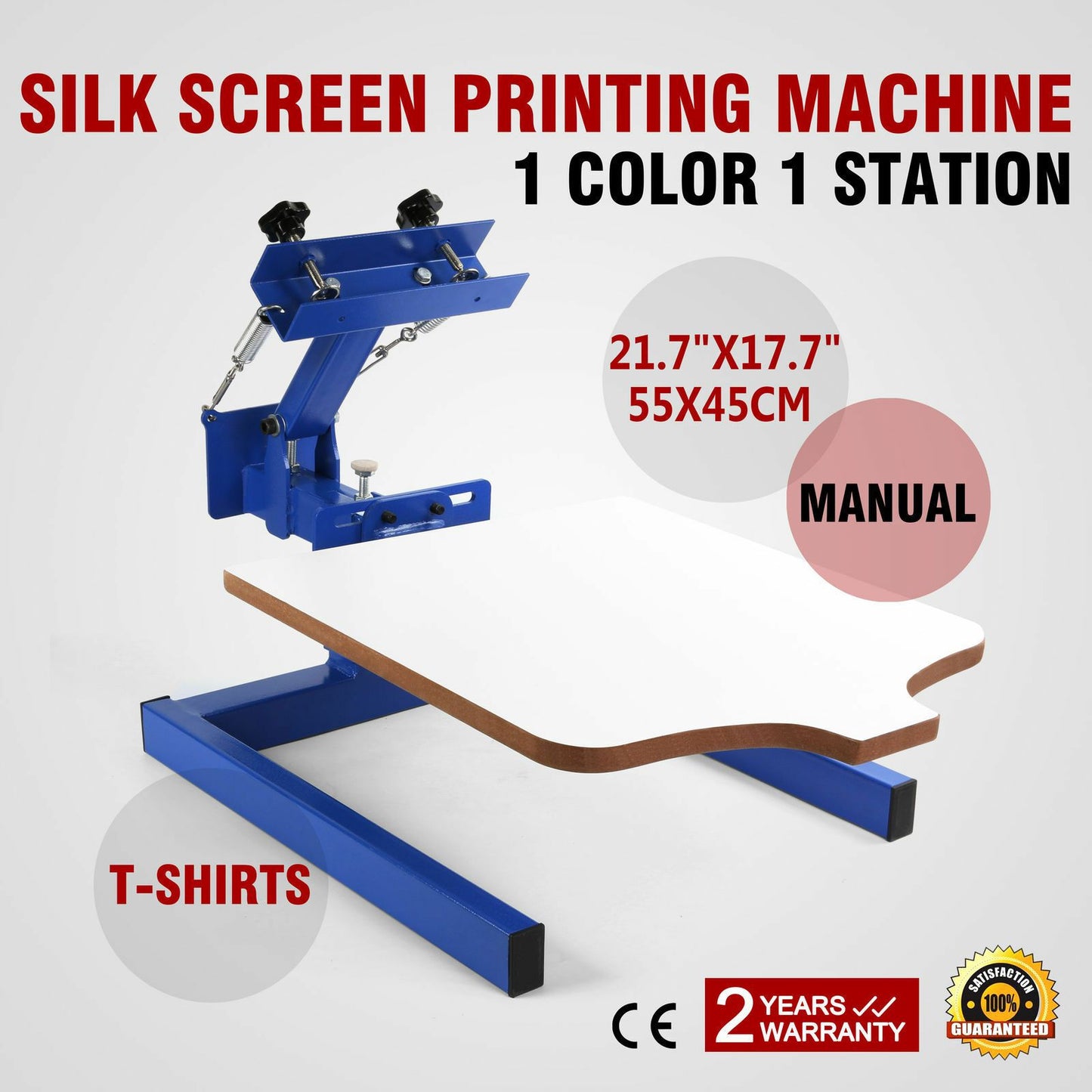 1 Color Screen Printing Press Machine Silk Screening Pressing DIY with 1 Station