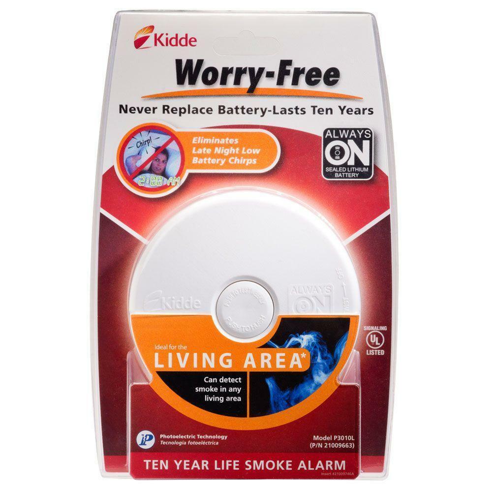 "NEW" Kidde 10 Year Worry Free Battery Operated Smoke Alarm SHIPS FREE