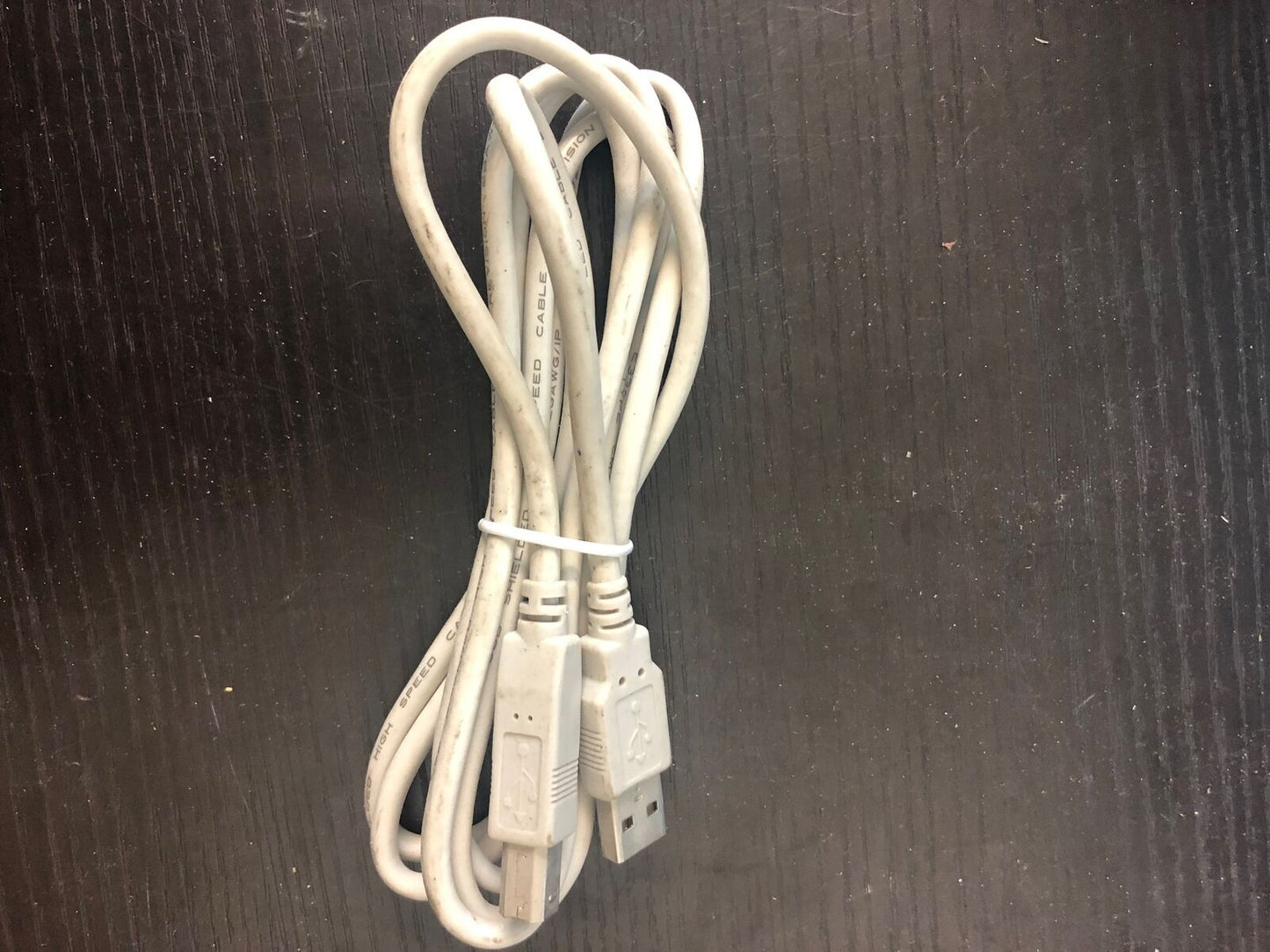 USED USB SHIELDED HIGH SPEED CABLE 2.0 REVISION 28A WG/IP AND 24AWG/2C