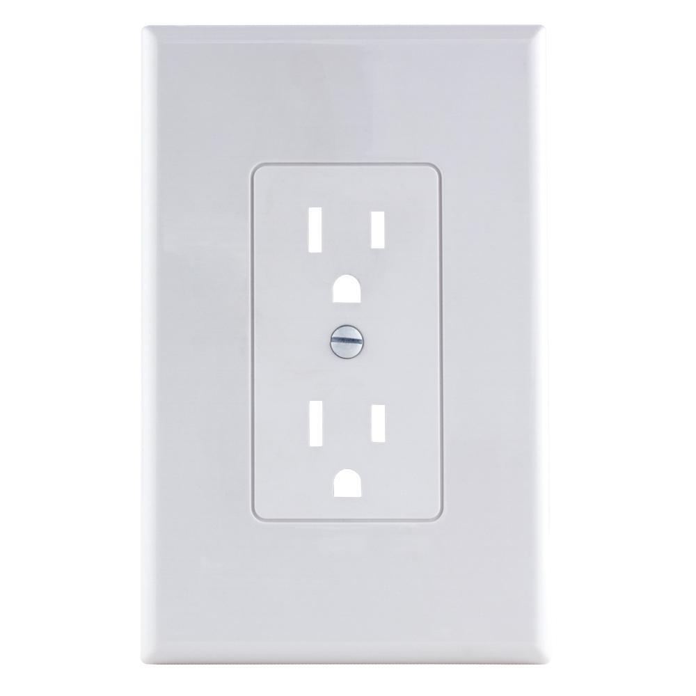 1-Gang Decorator Wall Plate, White Textured (17-Pack)