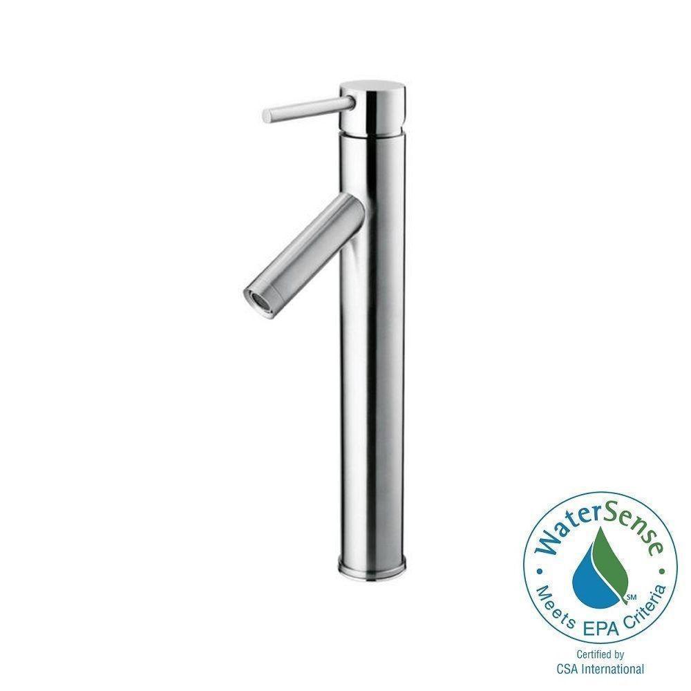 Glacier Bay Single Hole Single-Handle High-Arc Vessel Bathroom Faucet in Chrome