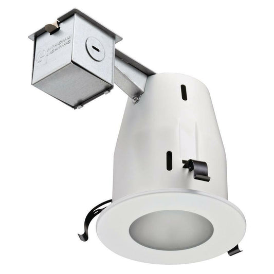 Lithonia Lighting 4 in. Matte White GU10 Glass Recessed Shower Kit