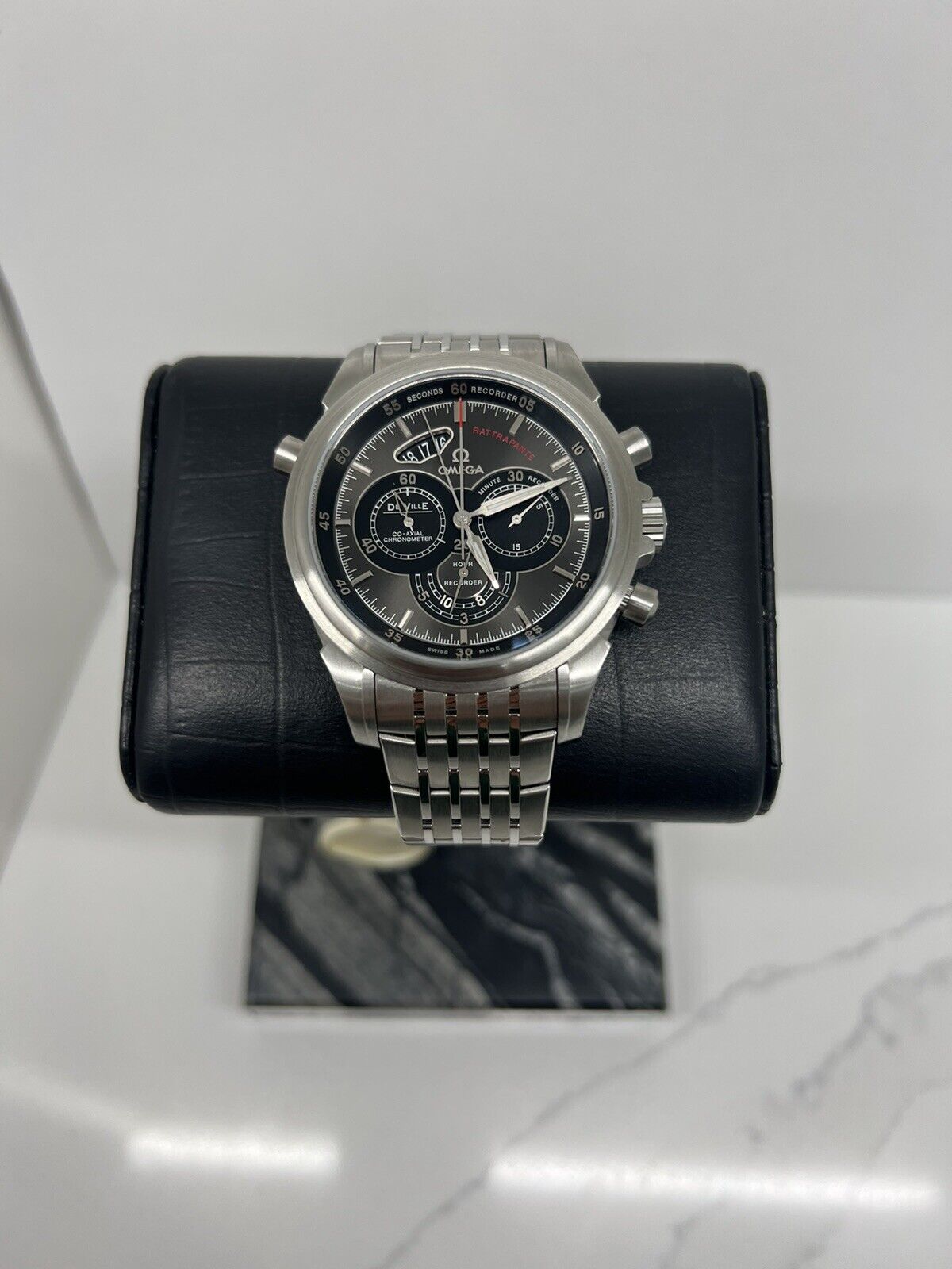 Omega DeVille Rattrapante Chronograph 44mm Steel Watch 422.10.44.51.06.001 New