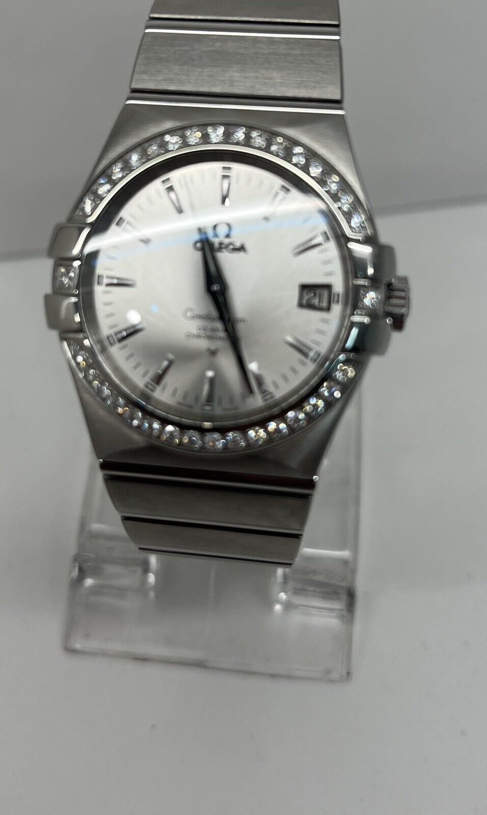 Omega Constellation Diamond Silver Dial New Ladies Steel Watch 12315352002001