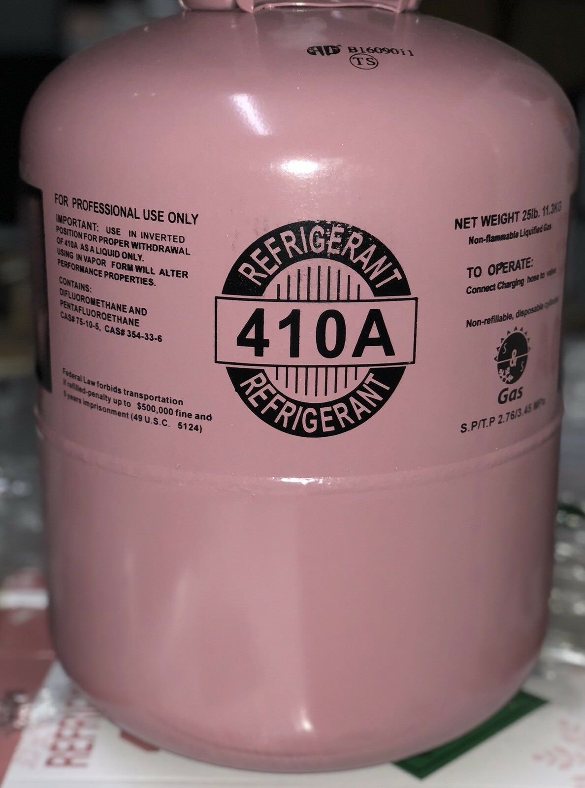 NEW SEALED R410a REFRIGERANT 25LB CYLINDER LOCAL PICKUP ONLY IN SAN DIMAS, CA