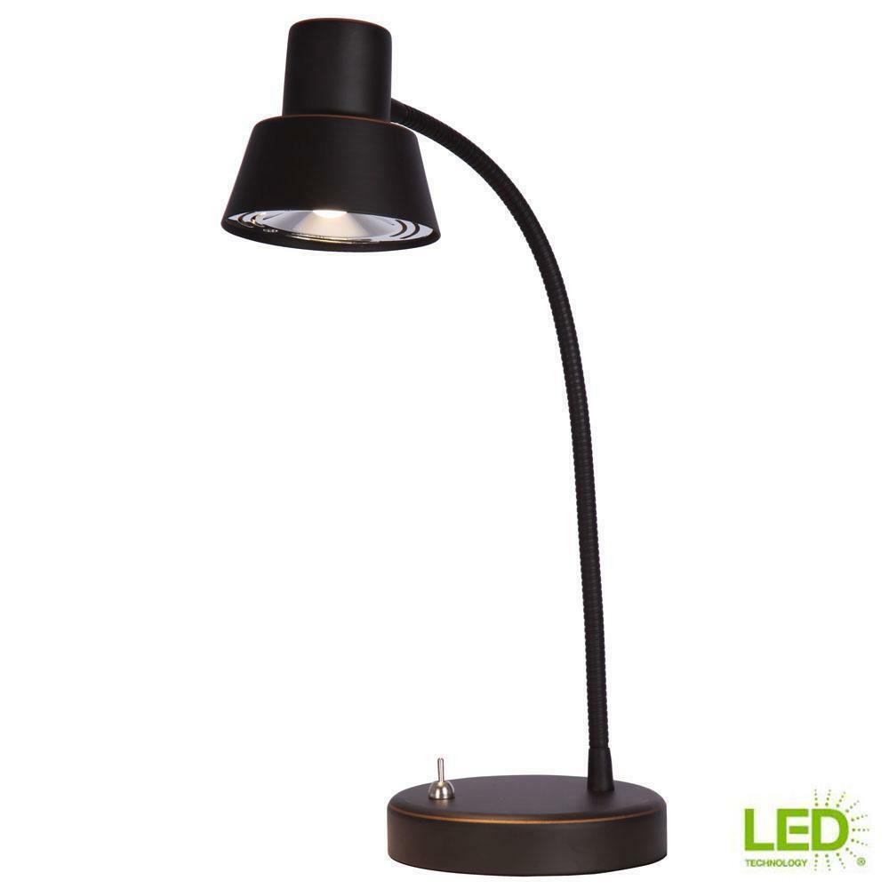 Hampton Bay 14 in. Oil Rubbed Bronze Integrated LED Desk Lamp ( 19181-000 )