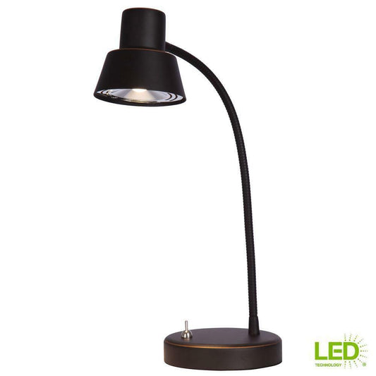Hampton Bay 14 in. Oil Rubbed Bronze Integrated LED Desk Lamp ( 19181-000 )
