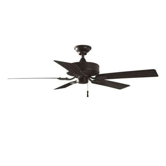 52 In. Indoor Outdoor Natural Iron Ceiling Fan Energy Star Wet Rated Metal Black