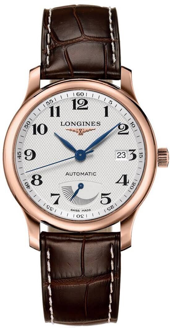 Longines Master Collection 18K Rose Gold Silver Dial Mens Watch L2.518.8.78.3