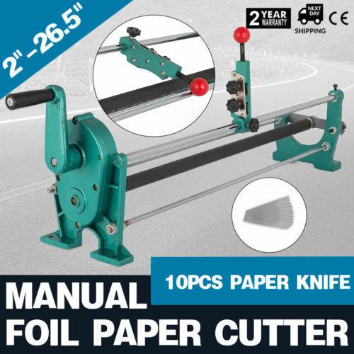 26.5" Manual Hot Stamping Foil Paper Cutter Cutting Film New 240M QZJ-700