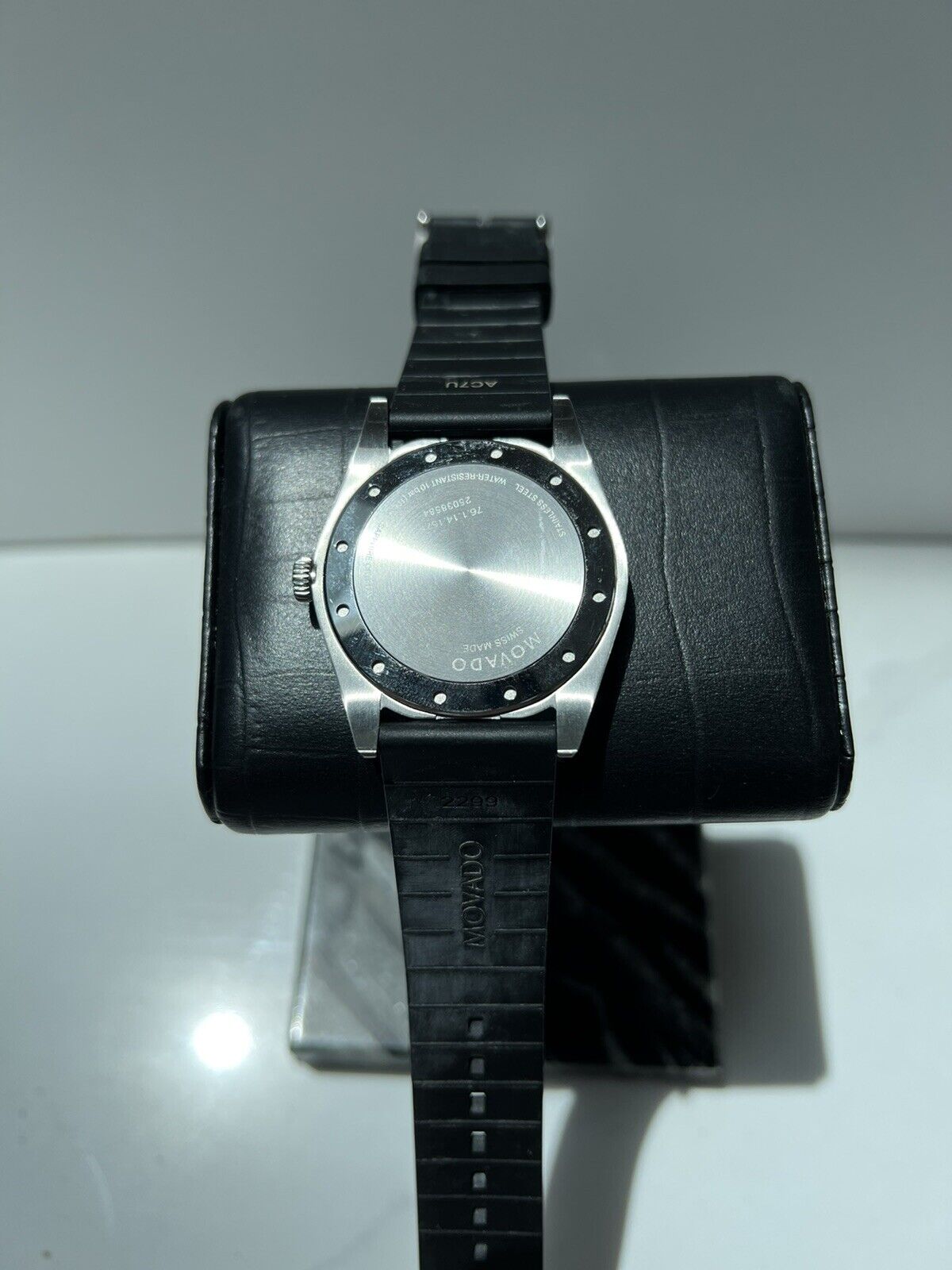 Movado Sport Black Dial Rubber Strap Men's Watch 0607434