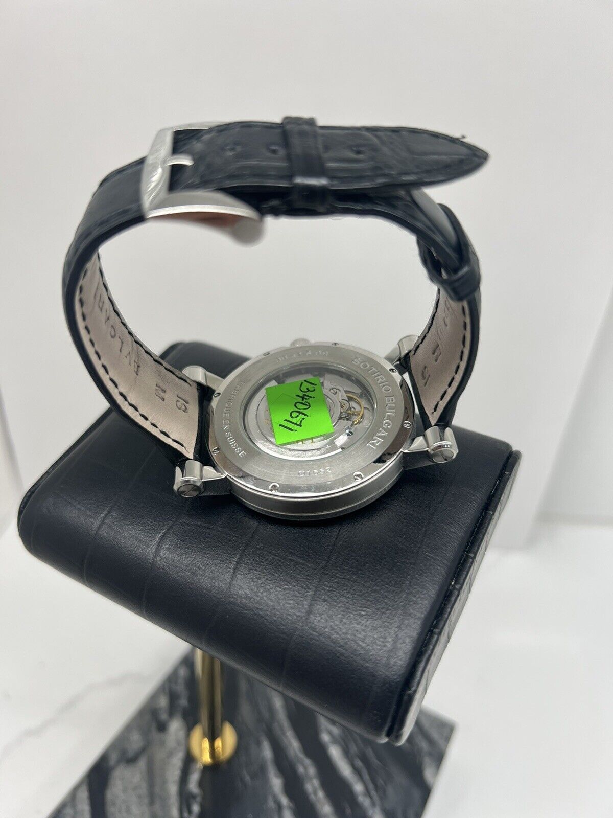 BVLGARI Sotirio Bvlgari SB42WSLDR Silver dial Automatic SS Leather belt